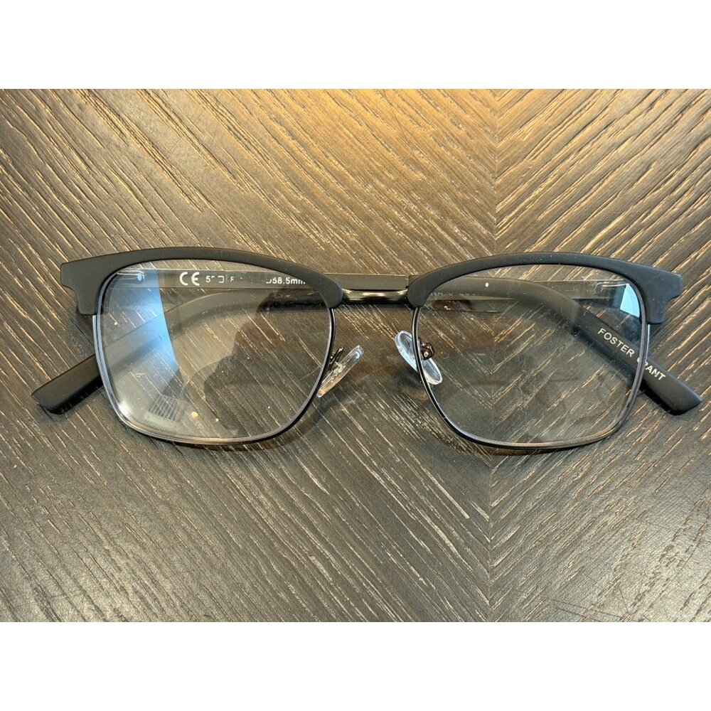 Foster Grant Perkins Black Reading Glasses +2.50 Strength 58.5mm Frame Lightweig